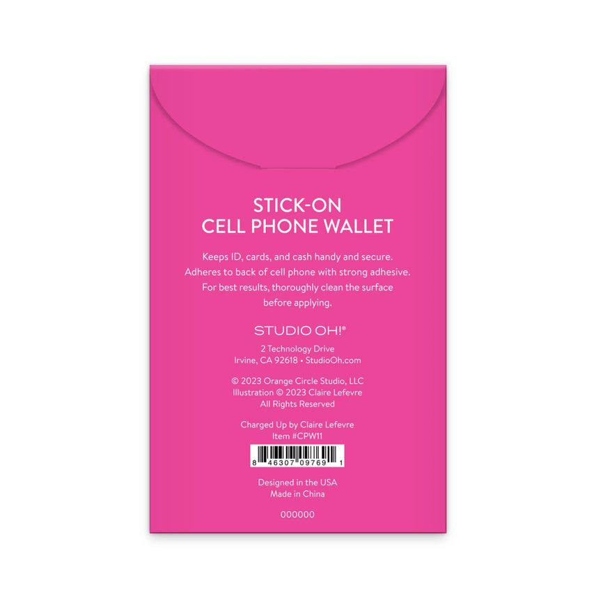 Stick on cell phone wallet