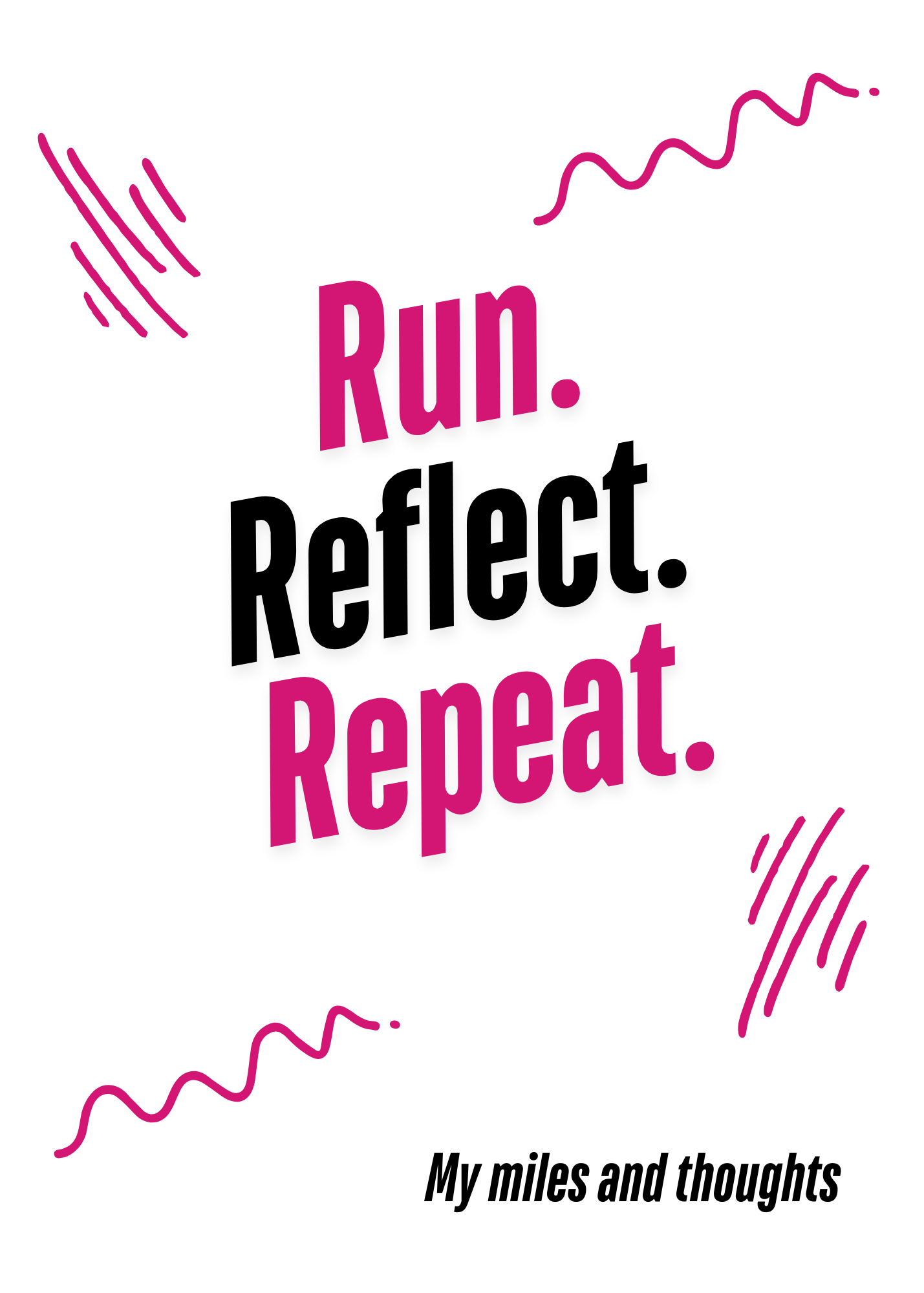 Run, Reflect, Repeat spiral notebook