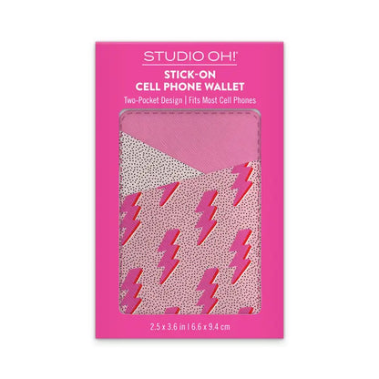 Stick on cell phone wallet