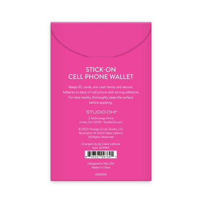 Stick on cell phone wallet