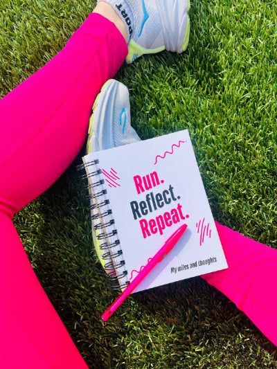 Run, Reflect, Repeat spiral notebook