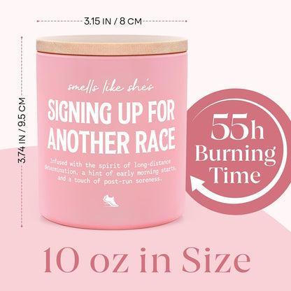 Gift candle for runners