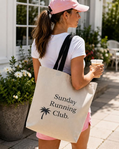 Sunday Run Club cotton tote