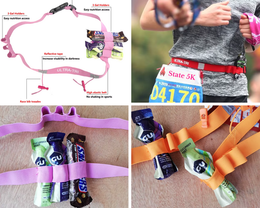 Race day bib belt + fuel holder